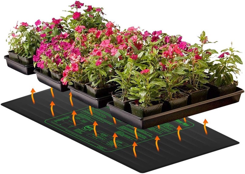 iPower GLHTMTL-A 48" x 20" Waterproof Durable Seedling Heat Mat Warm Hydroponic Plant for Indoor Gardening Germination Starting, Black - Image 5